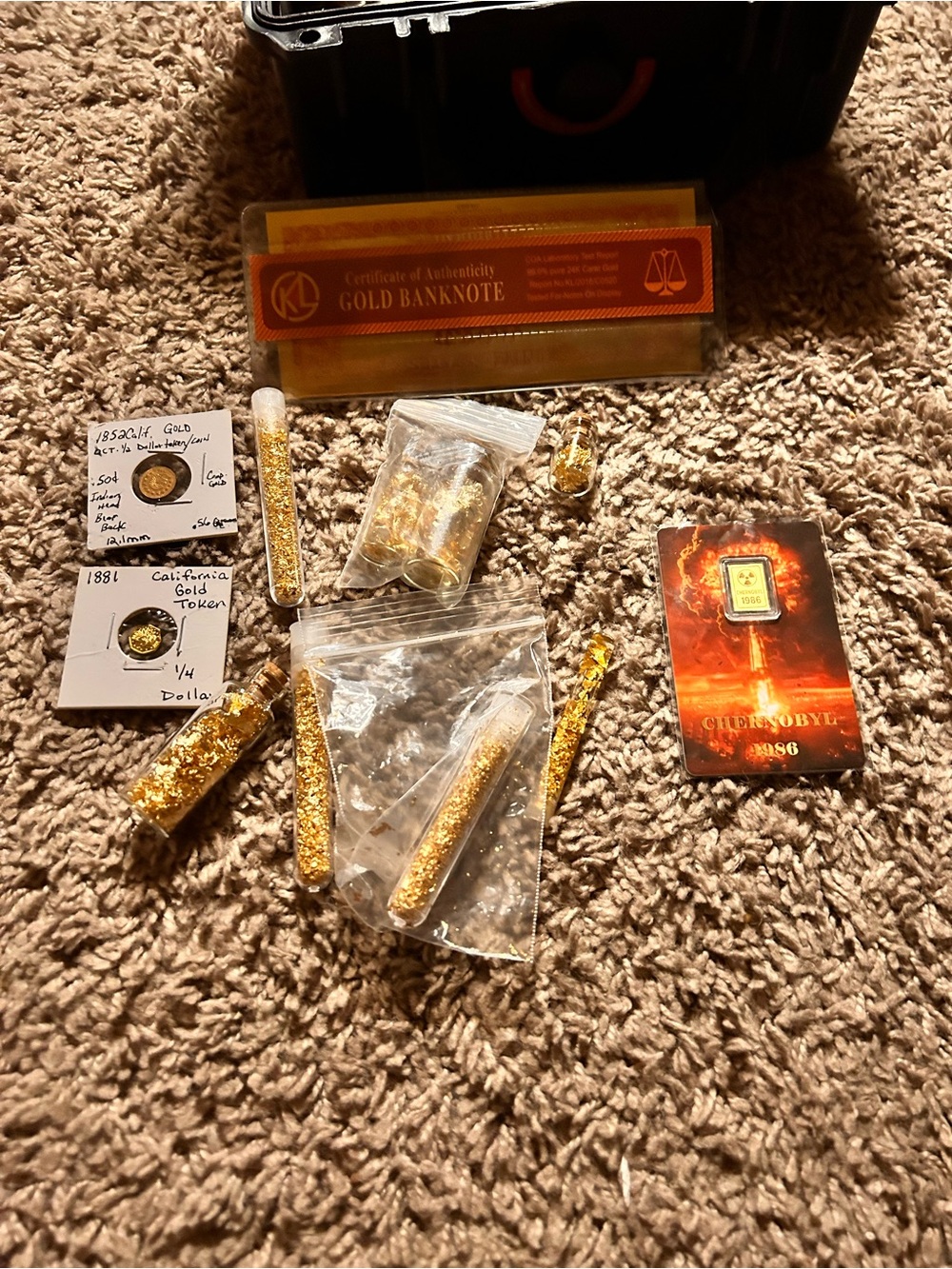 My Entire savings of Gold up for grabs. Pure 24K Gold/ 24k Gold Backs, CA G Rush
